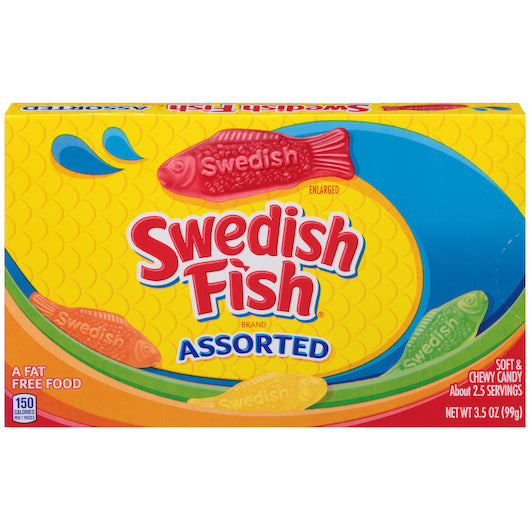 Dated May 2024 Swedish Fish Assorted Theatre Box 12ct