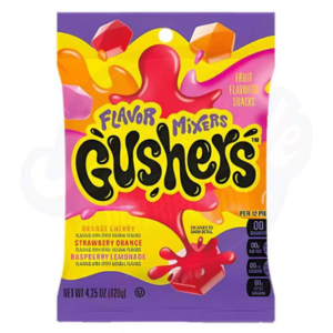 Gushers FRUIT FLAVOR MIXES  4.25oz (120g) Peg Bag