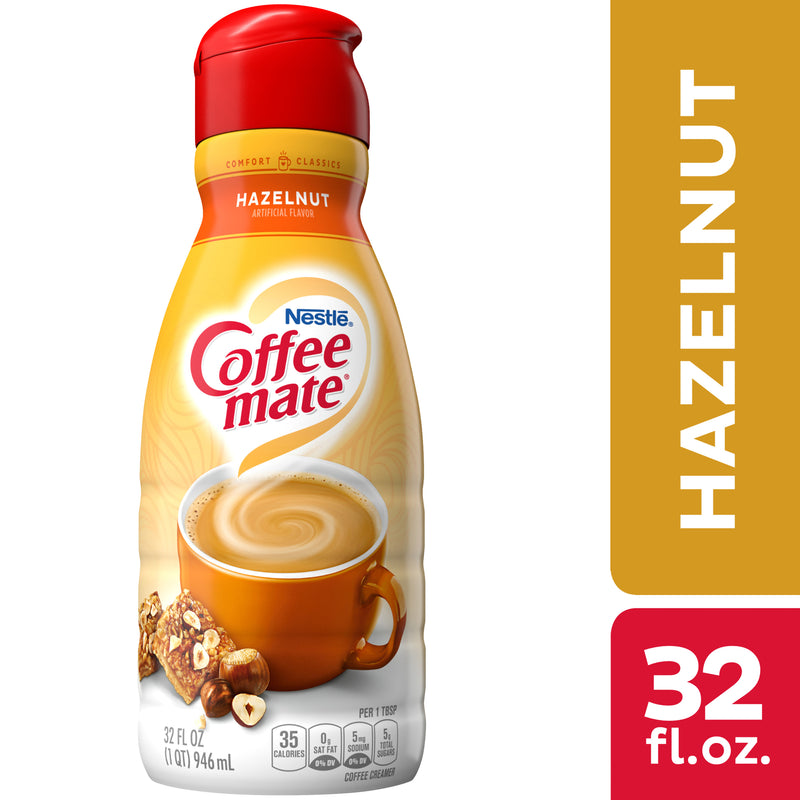 Coffee Mate Hazelnut Liquid Coffee Creamer 32floz (Dated June 24)