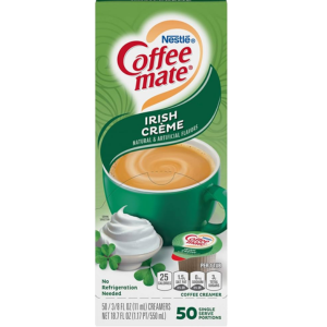 Coffee Mate IRISH CREME Single Serve Liquid Creamers 50ct (Dated Sep 24)